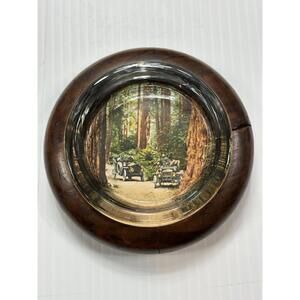 Vintage Humboldts Giant Redwoods Wooden Coaster Souvenir Humboldt County Cal